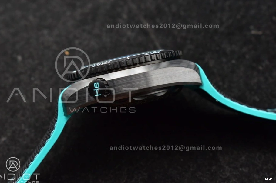 Planet Master Rubber on Black A9900 Black M+SF Ocean Deep Chrono Edition Black Dial Strap 1:1 Ceramic Best 1224